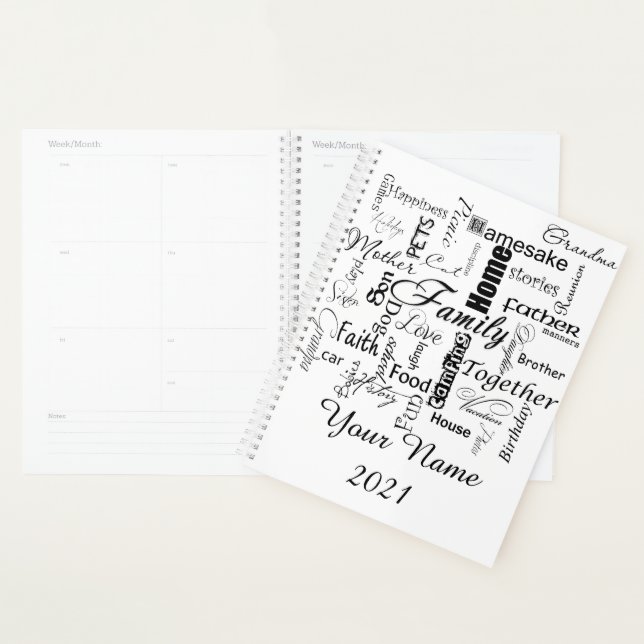 Personalized Family words Planner (Display)