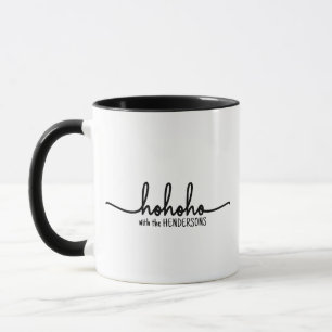 Personalized Fancy Chic Minimalist HO HO HO Family Mug