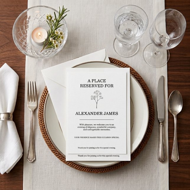 Personalized Fancy Party Place Card (Creator Uploaded)