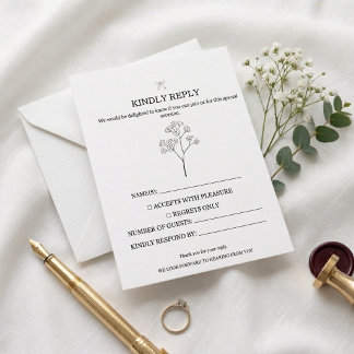 Personalized Fancy Party RSVP Card