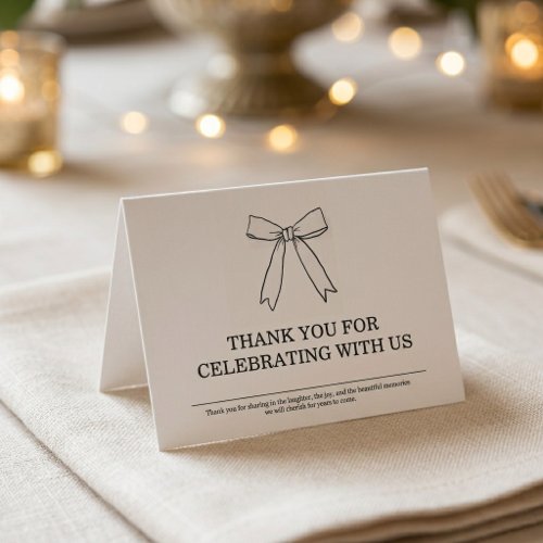 Personalized Fancy Party Thank You Card