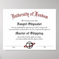 Personalized Fandom Diploma