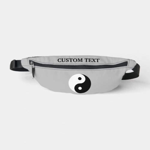 Personalized fanny pack bag with yin yang symbol