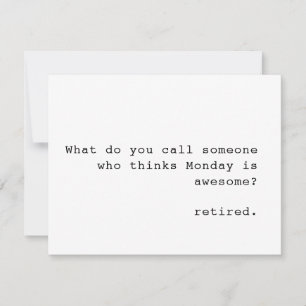 Personalized Fanny Quote Retirement Card