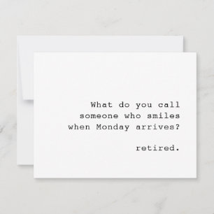 Personalized Fanny Quote Retirement Card