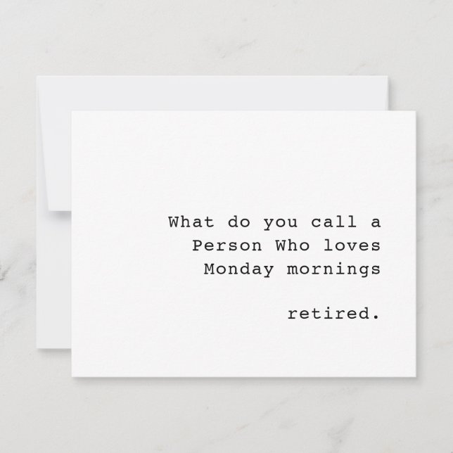 Personalized Fanny Quote Retirement Card (Front)