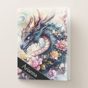 Personalized Fantasy Dragon Pocket Folder