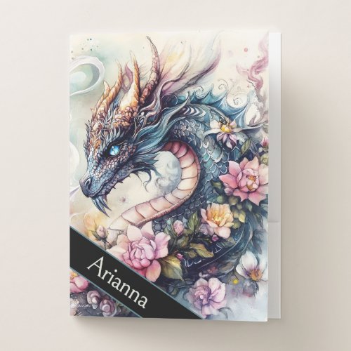 Personalized Fantasy Dragon Pocket Folder