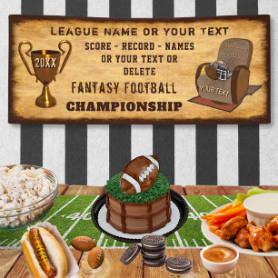 Personalized Fantasy Football Championship Banner