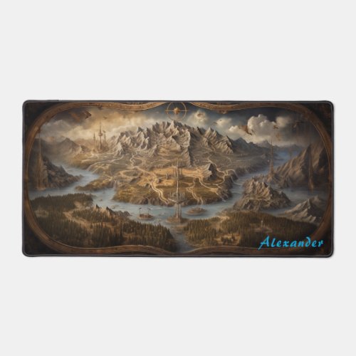 Personalized Fantasy Map Desk Mat