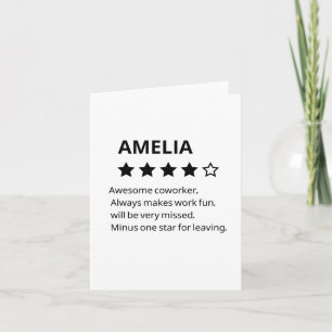 Personalized Farewell Gift – Funny 4-Star Coworker Invitation
