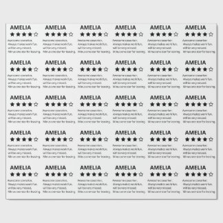 Personalized Farewell Gift – Funny 4-Star Coworker Wrapping Paper