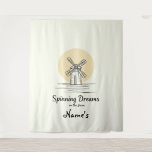Personalized Farm Dream Quote Print Tapestry