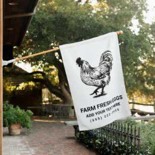 Personalized Farm Fresh Eggs For Sale Chicken House Flag