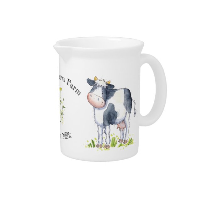 Personalized Farm Milk Jug Beverage Pitcher (Right)