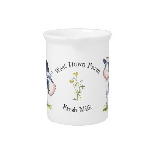 Personalized Farm Milk Jug Pitcher