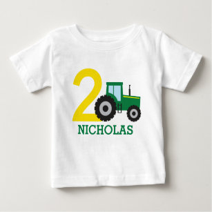 Personalized Farm Tractor Birthday Shirt