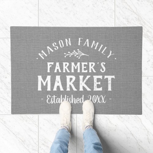 Personalized Farmers Market Doormat