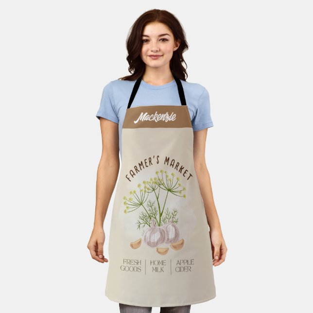 Personalized Farmer's Market Gardening Apron (Worn)