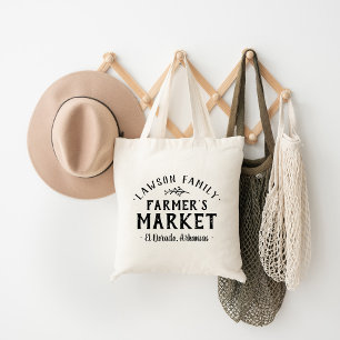 Personalized Farmer's Market Grocery Tote Bag