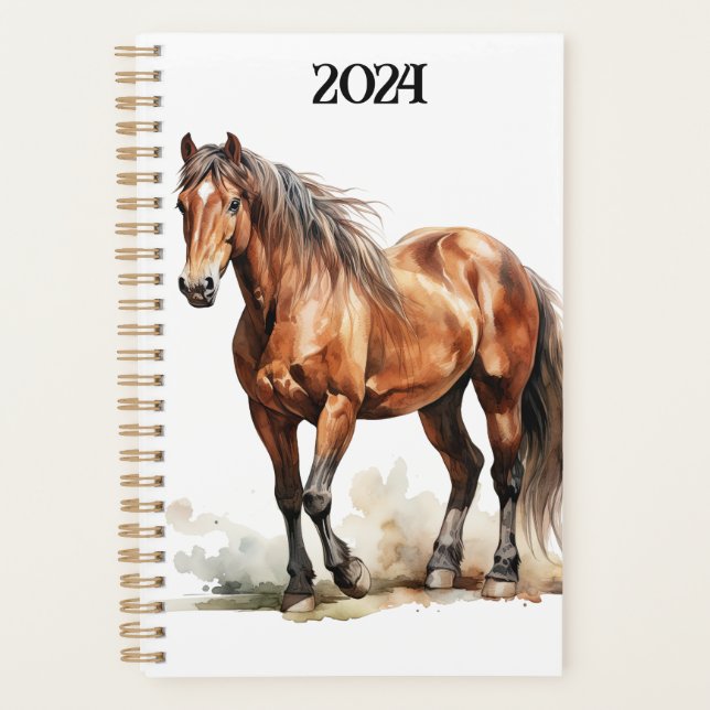 Personalized Farmhouse Beautiful Horse. Horse Planner (Front)