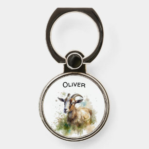 Personalized Farmhouse Goat Boho Aesthetic Phone Ring Stand
