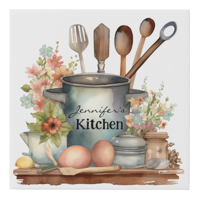 Personalized Farmhouse Kitchen Canvas Art  (Front)