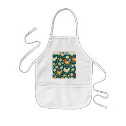 Personalized Farmhouse Kitchen Rustic Hen Chicken Kids' Apron