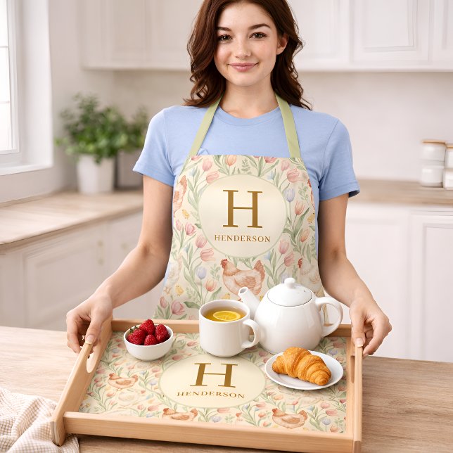Personalized Farmhouse Monogram Apron (Creator Uploaded)