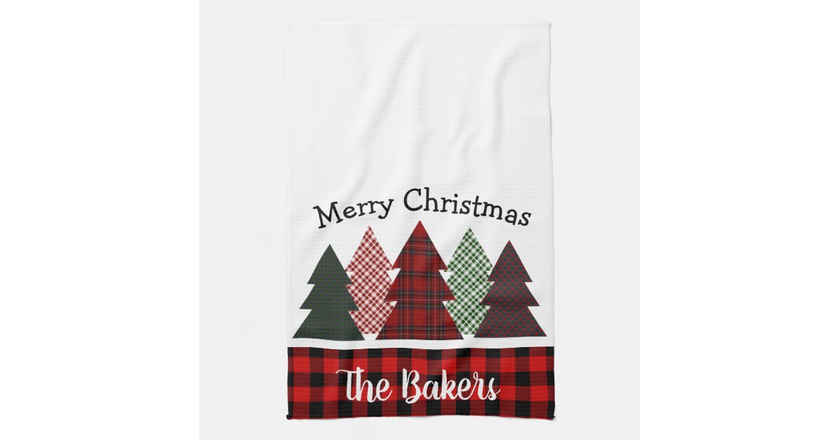 Merry Christmas Tea Towel 16x24, Kitchen Towel, Farmhouse