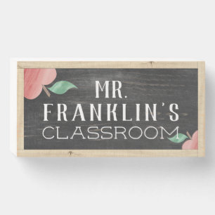 Personalized Farmhouse Teacher's Classroom  Wooden Box Sign