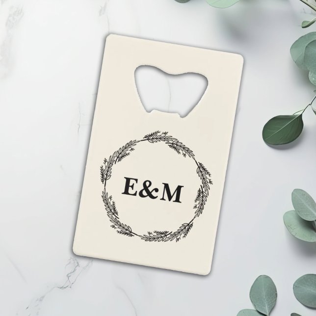 Personalized Farmhouse Wedding Favor Credit Card Bottle Opener (Creator Uploaded)