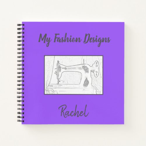 Personalized Fashion Design Sketch Notebook