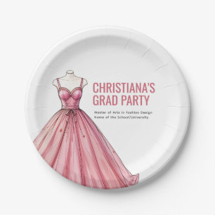 Personalized Fashion Designer Stylist Graduate Paper Plates