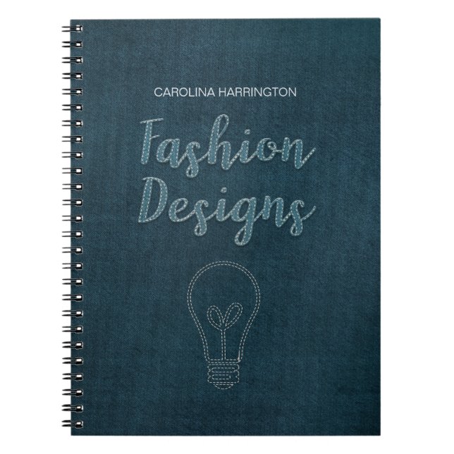 Personalized Fashion Designs Notebook (Front)