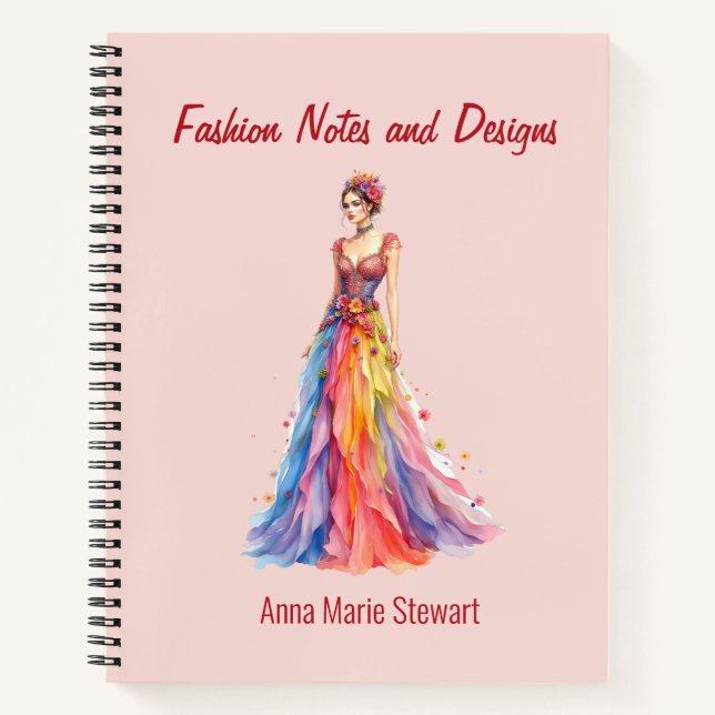 Personalized Fashion Sketch Book (Front)