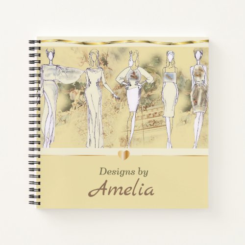 Personalized Fashion Sketchbook Notebook