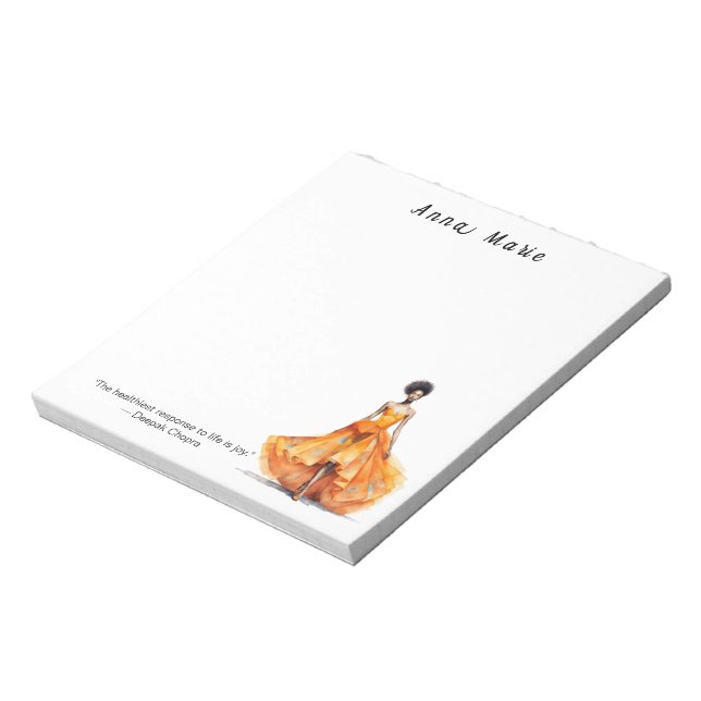 Personalized Fashion Themed  Notepad (Rotated)