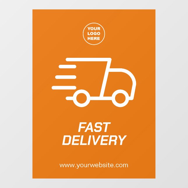 Personalized Fast Delivery Custom Window Cling (Sheet)