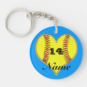 Personalized Fastpitch Softball Keychains