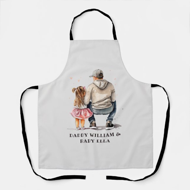 Personalized Father and Daughter (6) Apron (Front)