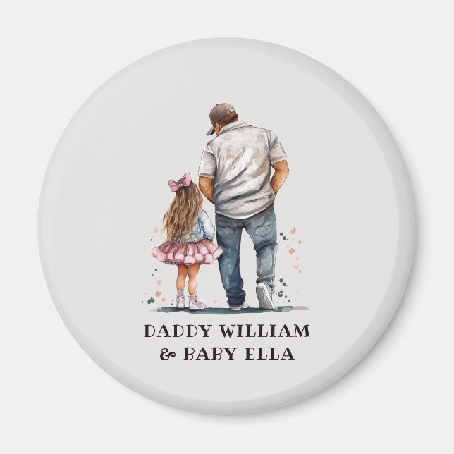 Personalized Father and Daughter Magnet (Front)