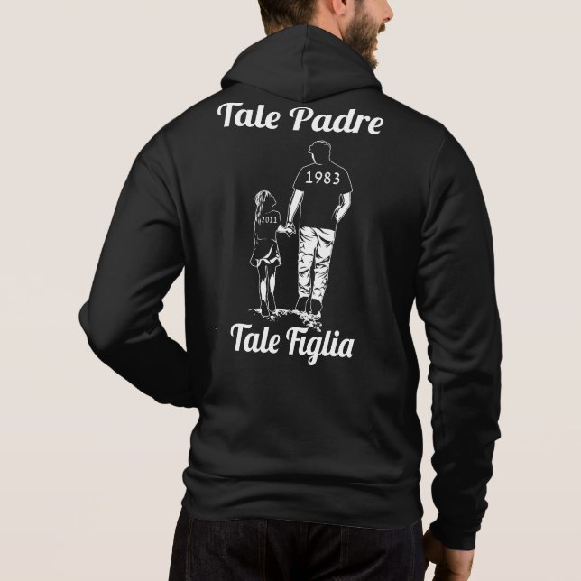 Personalized Father And Daughter Name Fathers Day Hoodie (Back)