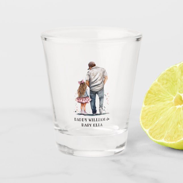 Personalized Father and Daughter Shot Glass (Front)