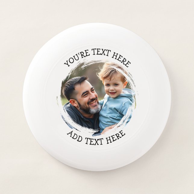 Personalized Father and his Kids Template  Wham-O Frisbee (Front)