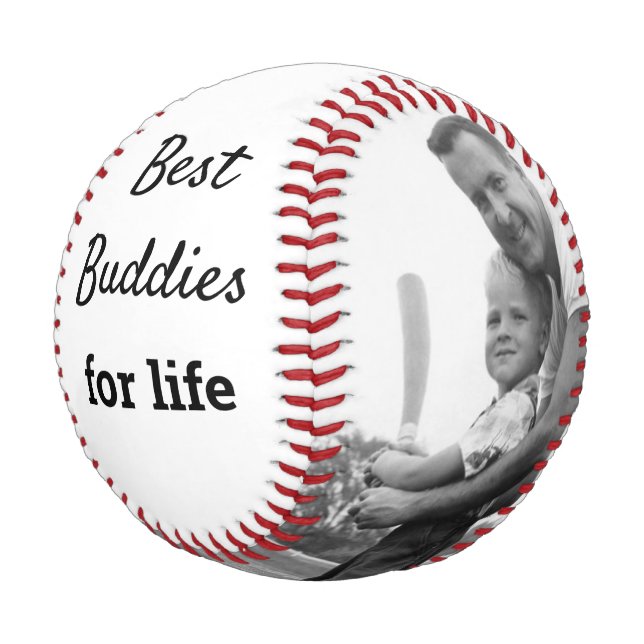 Personalized Father and Son Best Baseball Buddies (Angled)
