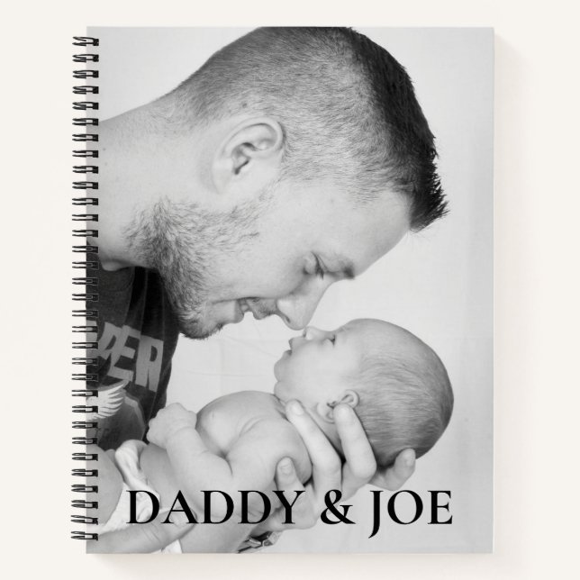 Personalized Father and Son Photo Notebook (Front)