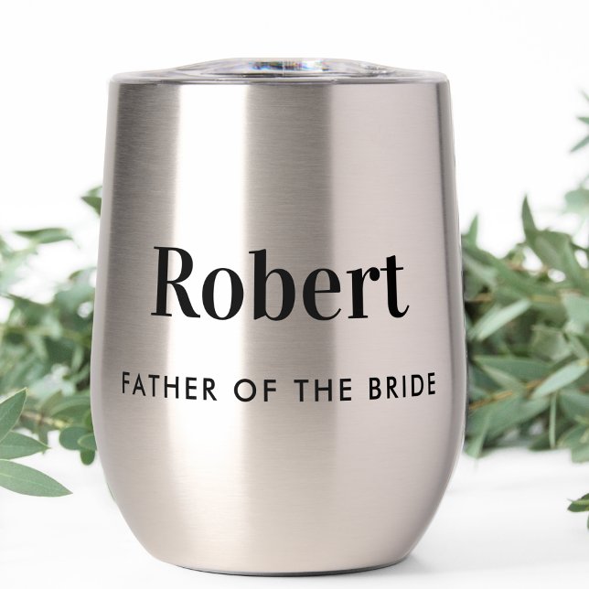 Personalized Father Bride Groom Wedding Thermal Wine Tumbler (Creator Uploaded)