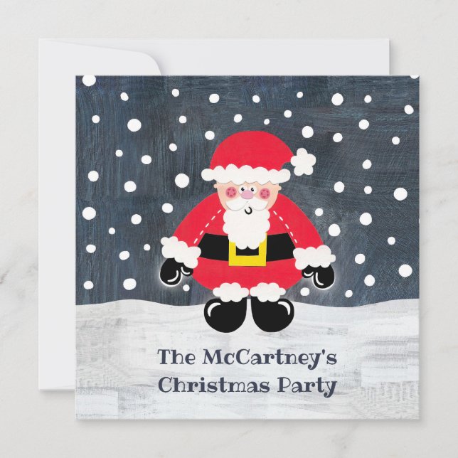 Personalized Father Christmas Party Invitation (Front)