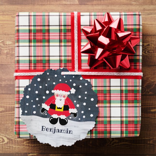 Personalized Father Christmas Santa Claus Ornament Card (Insitu (Gift))